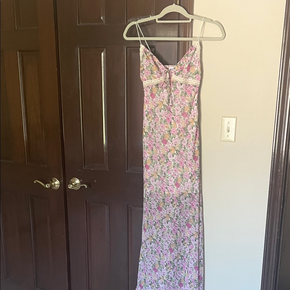 Princess Polly Floral Maxi Dress - Pink and Green